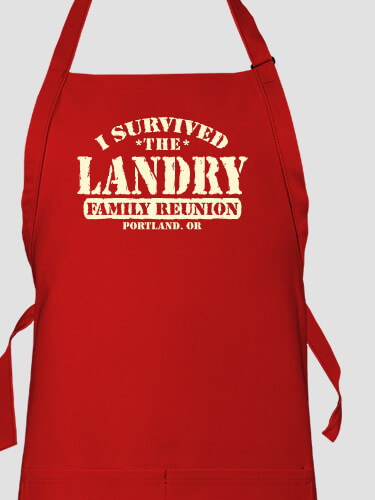 I Survived Reunion Red Apron