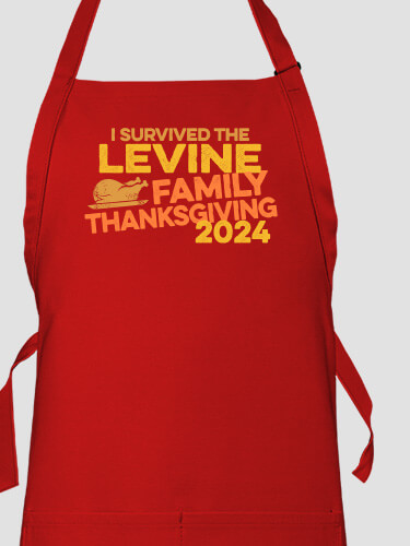I Survived Thanksgiving Red Apron