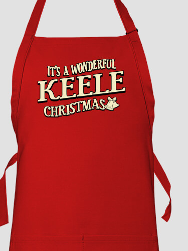 It's A Wonderful Christmas Red Apron