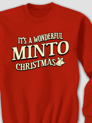 It's A Wonderful Christmas Red Adult Sweatshirt