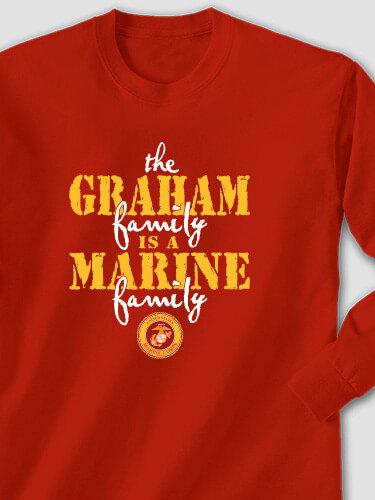 Marine Family Red Adult Long Sleeve