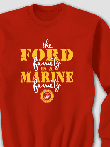 Marine Family Red Adult Sweatshirt