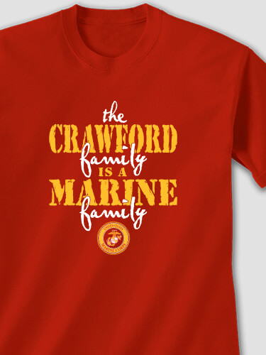 Marine Family Red Adult T-Shirt