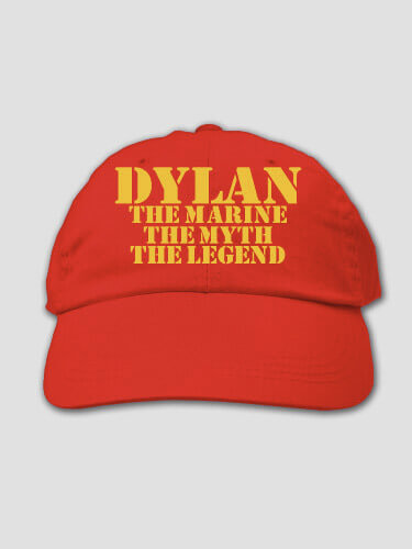 Marines Myth Legend Red Embroidered Hat