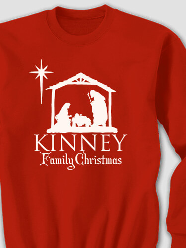 Nativity Red Adult Sweatshirt