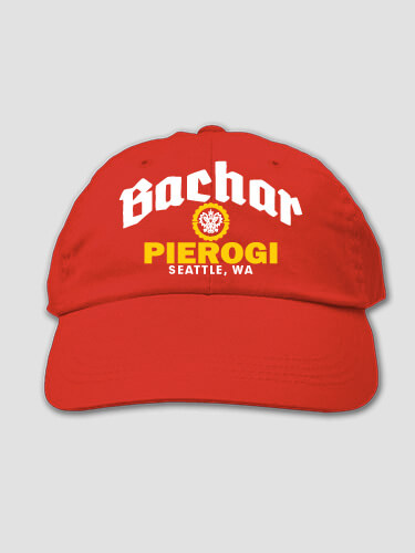 Pierogi Red Embroidered Hat
