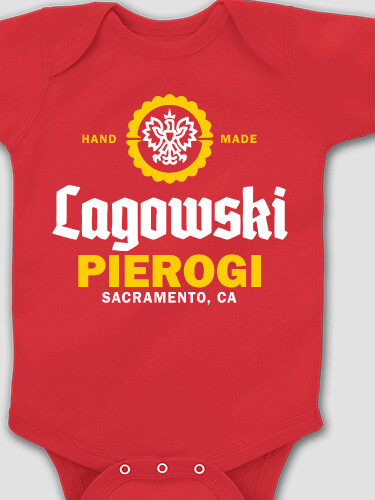 Pierogi Red Baby Bodysuit
