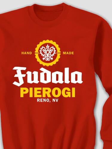 Pierogi Red Adult Sweatshirt