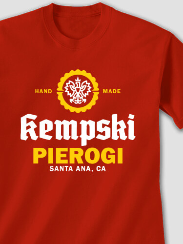 Pierogi Red Adult T-Shirt