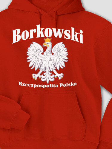 Polish Eagle Red Adult Hooded Sweatshirt