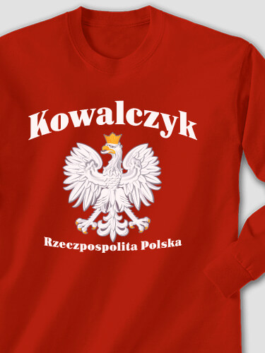 Polish Eagle Red Adult Long Sleeve
