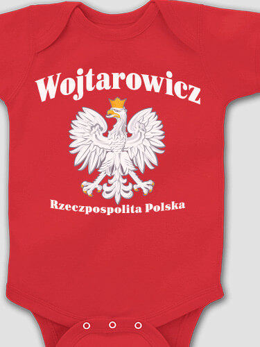 Polish Eagle Red Baby Bodysuit