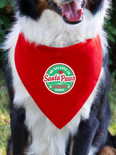Red Santa Paws Personalized triangle-bandana 