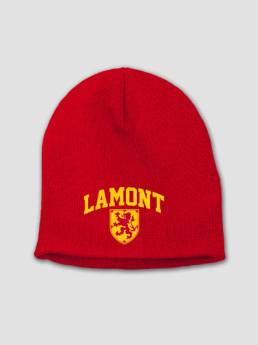 Scottish Standard Red Embroidered Beanie