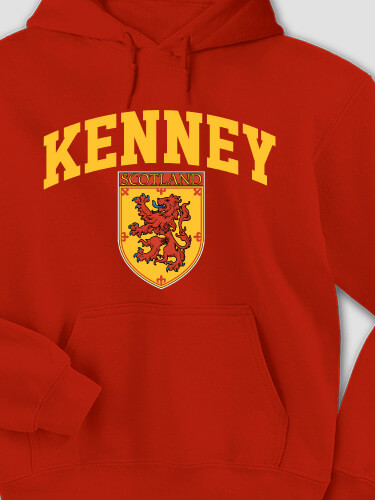 Scottish Standard Red Adult Hooded Sweatshirt