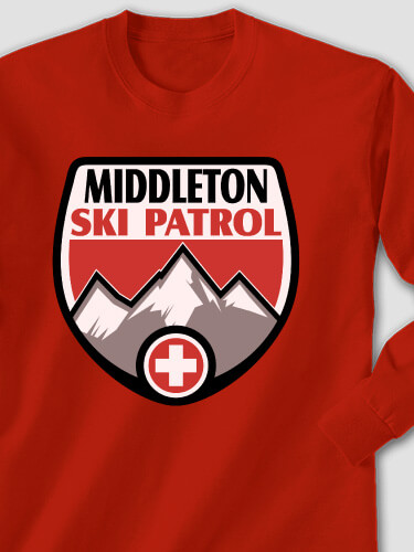 Ski Patrol Red Adult Long Sleeve