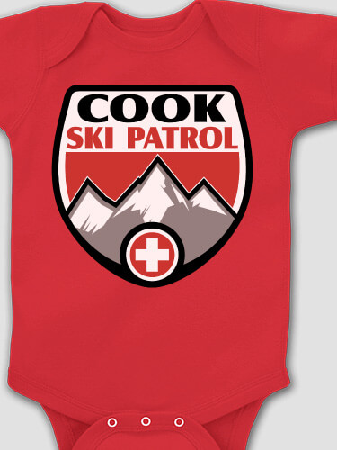 Ski Patrol Red Baby Bodysuit