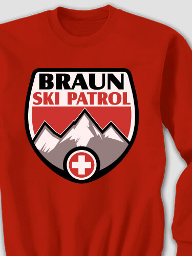 Ski Patrol Red Adult Sweatshirt