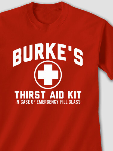Thirst Aid Kit Red Adult T-Shirt
