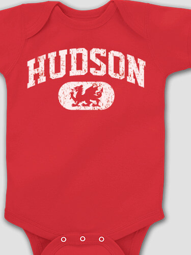 Welsh Varsity Red Baby Bodysuit