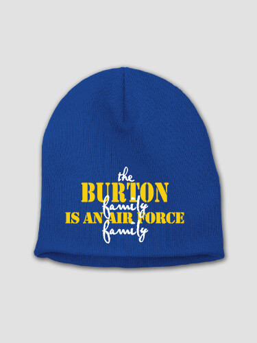 Air Force Family Royal Blue Embroidered Beanie