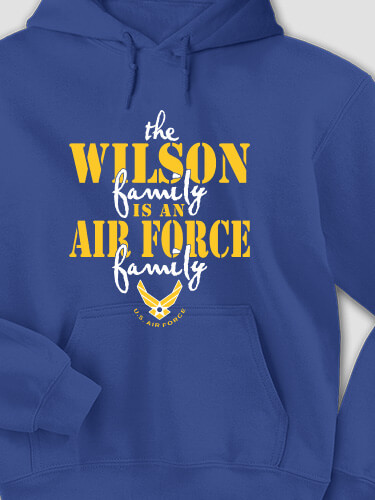 Air Force Family Royal Blue Adult Hooded Sweatshirt