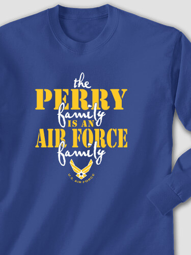 Air Force Family Royal Blue Adult Long Sleeve