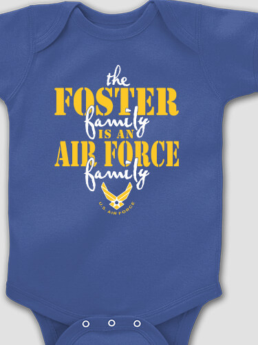 Air Force Family Royal Blue Baby Bodysuit