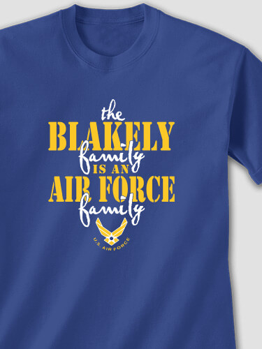 Air Force Family Royal Blue Adult T-Shirt