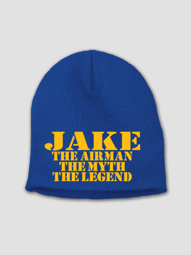 Airforce Myth Legend Royal Blue Embroidered Beanie