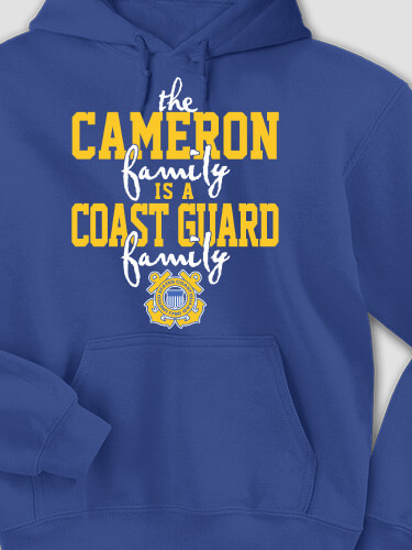 Coast Guard Family Royal Blue Adult Hooded Sweatshirt