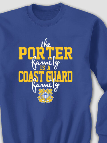 Coast Guard Family Royal Blue Adult Sweatshirt