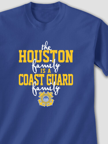 Coast Guard Family Royal Blue Adult T-Shirt