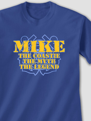 Coast Guard Myth Legend Royal Blue Adult T-Shirt