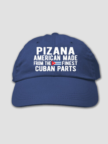 Cuban Parts Royal Blue Embroidered Hat