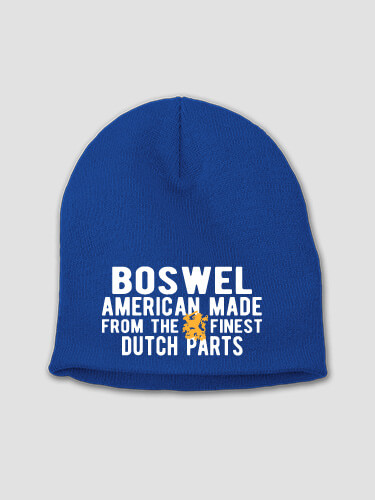 Dutch Parts Royal Blue Embroidered Beanie