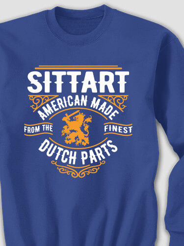 Dutch Parts Royal Blue Adult Sweatshirt