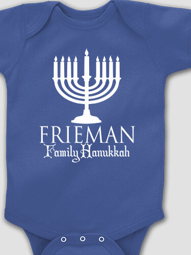 Hanukkah Royal Blue Baby Bodysuit