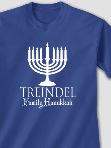 Hanukkah Royal Blue Adult T-Shirt
