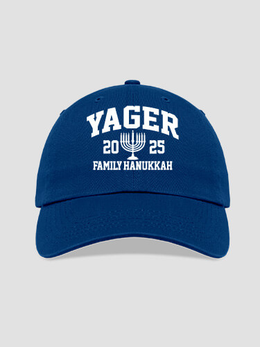 Hanukkah Varsity Royal Blue Embroidered Hat