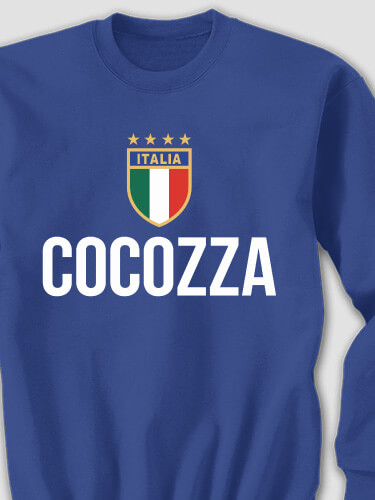 Italia Royal Blue Adult Sweatshirt