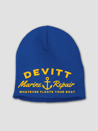 Marine Repair Royal Blue Embroidered Beanie