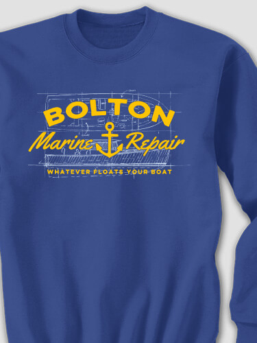 Marine Repair Royal Blue Adult Sweatshirt