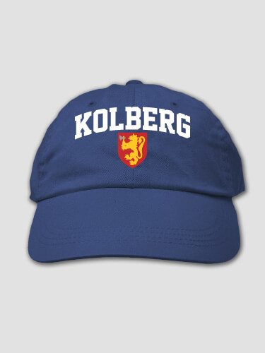 Norwegian Shield Royal Blue Embroidered Hat