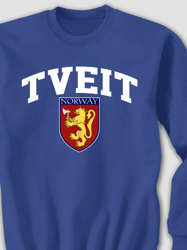 Norwegian Shield Royal Blue Adult Sweatshirt