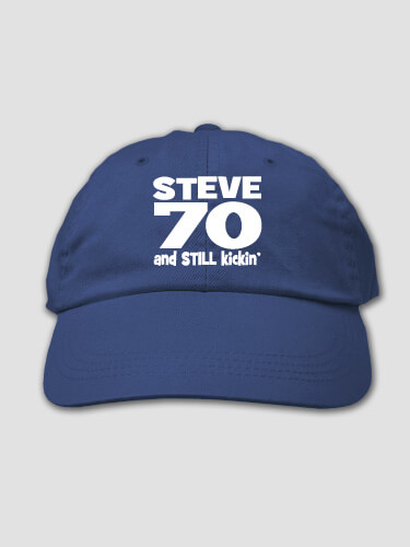 Still Kicking Royal Blue Embroidered Hat