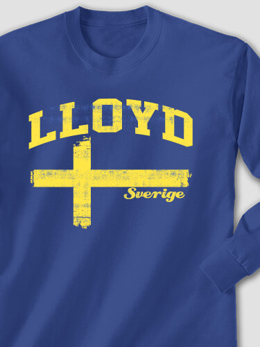 Sweden Royal Blue Adult Long Sleeve