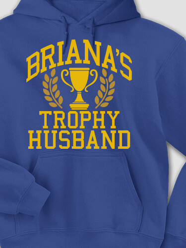Trophy Husband Royal Blue Adult Hooded Sweatshirt