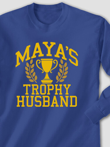 Trophy Husband Royal Blue Adult Long Sleeve