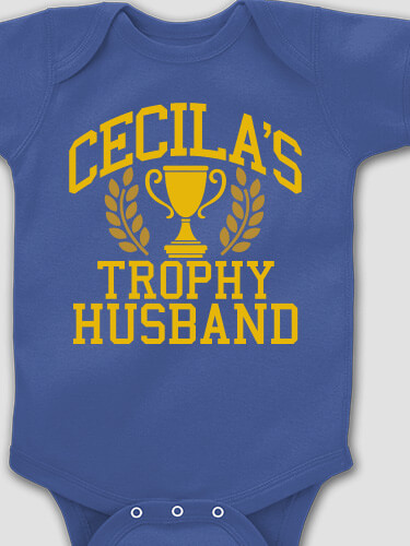 Trophy Husband Royal Blue Baby Bodysuit